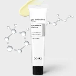 Retinol 0.1 Super Vitamin E + Panthenol Cream for anti-aging & skin rejuvenation.