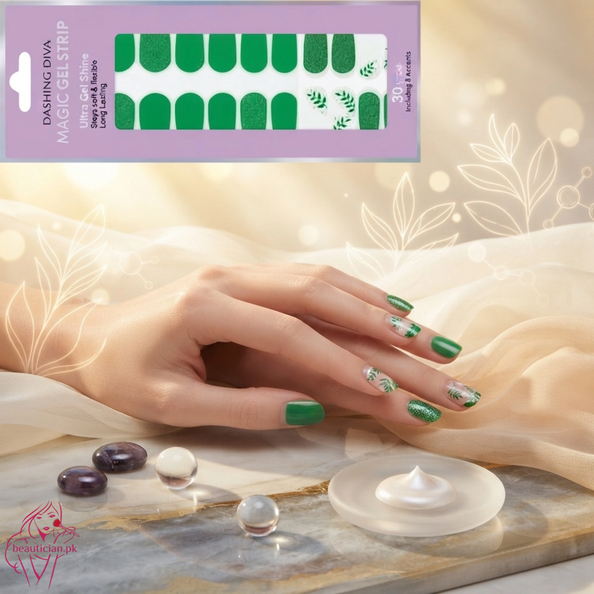 Dashing Deva DGST58 Actually Green Nail Strips