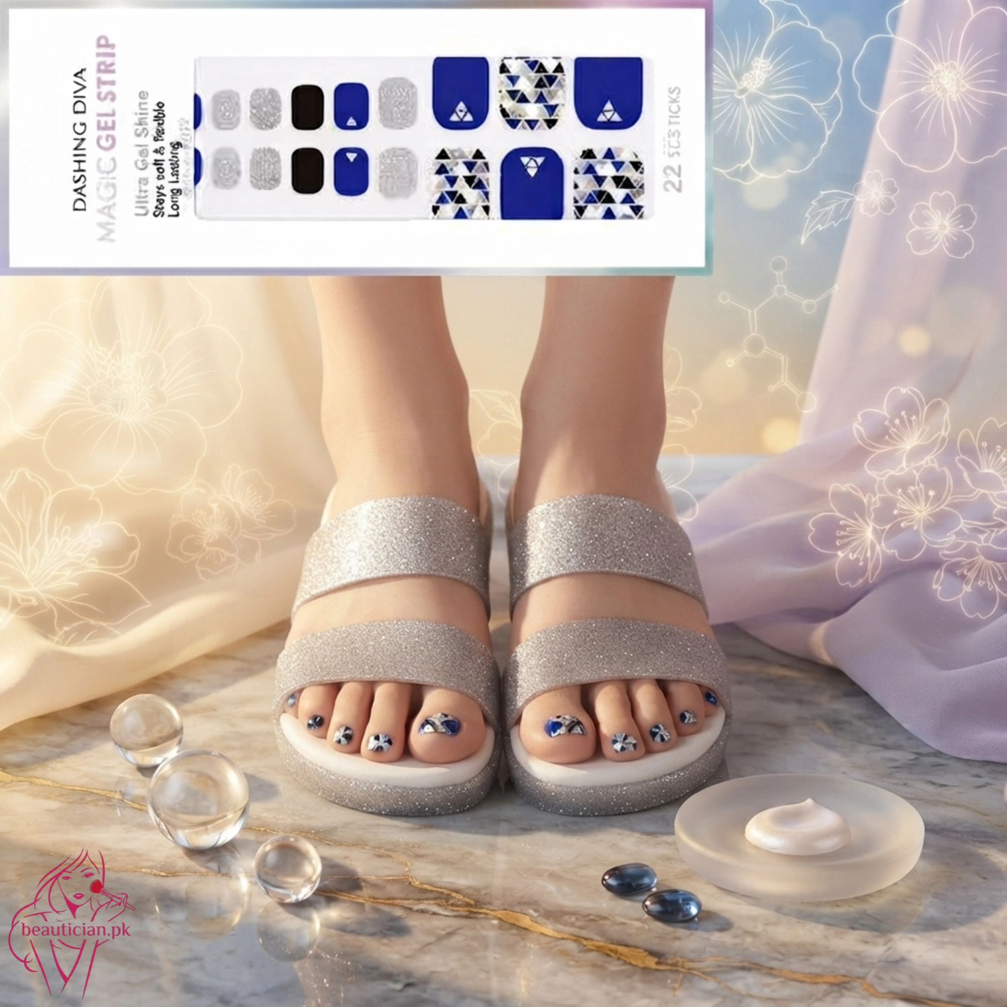 Dashing Deva DGST61P Shinny Triangle Pedicure Strips