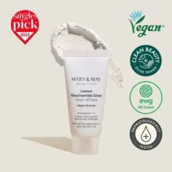 Mary & May – Lemon Niacinamide Glow Wash Off Mask 30g