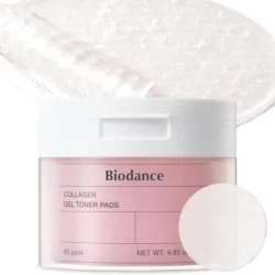 BIODANCE Collagen Gel Toner Pads with 100,000ppm collagen to smooth skin, refine pores, and boost elasticity for a radiant glow.