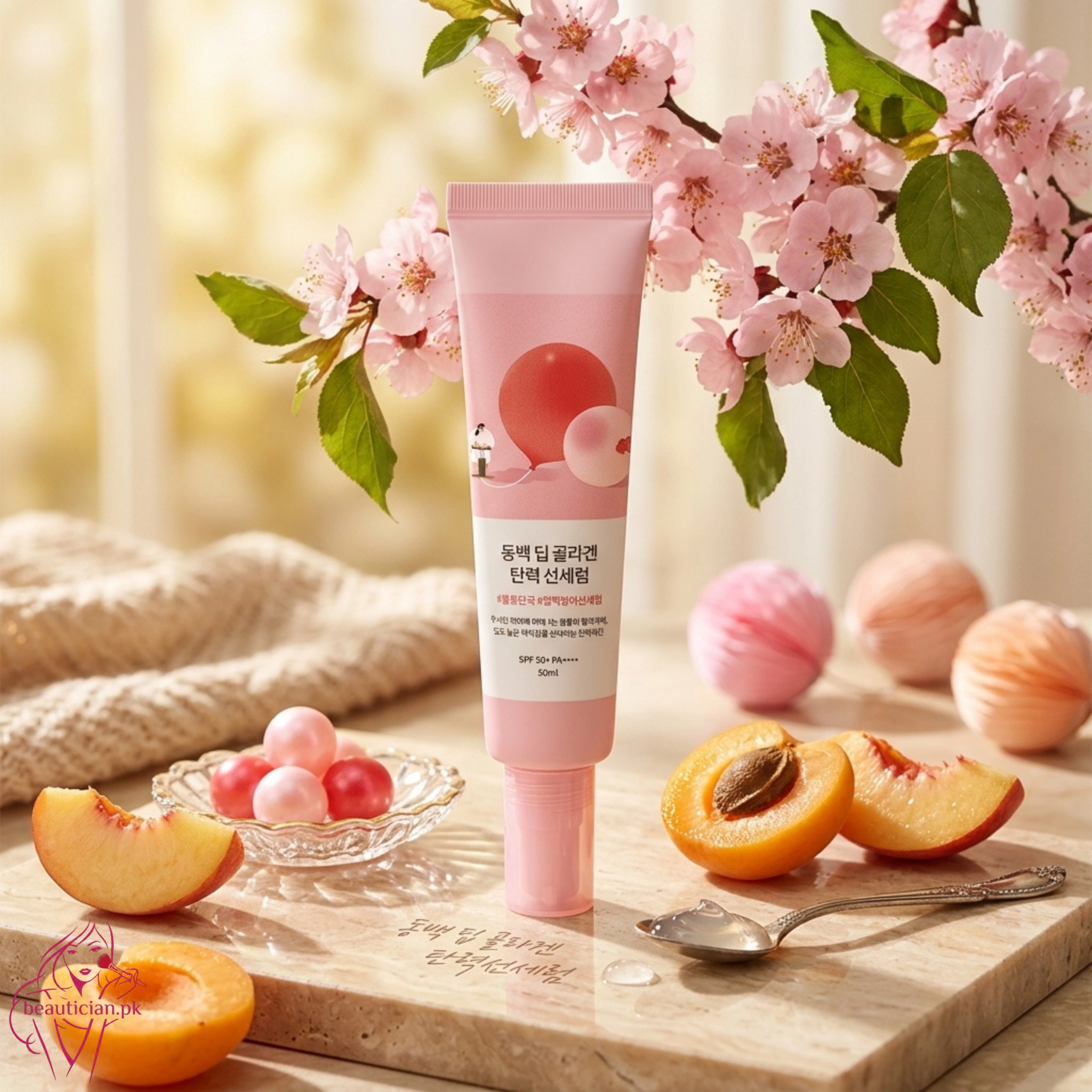 Round Lab Camellia Deep Collagen Firming Sun Serum SPF 50+ PA++++