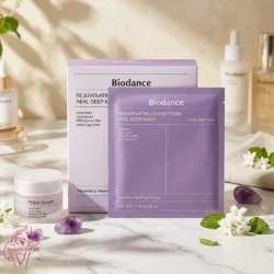 Biodance Rejuvenating Caviar PDRN Real Deep Mask 34g Facial Sheet Mask Purple Box with PDRN Serum