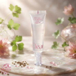 ClearDea Minari Calming Gel Serum 30ml transparent tube with Minari herb leaves