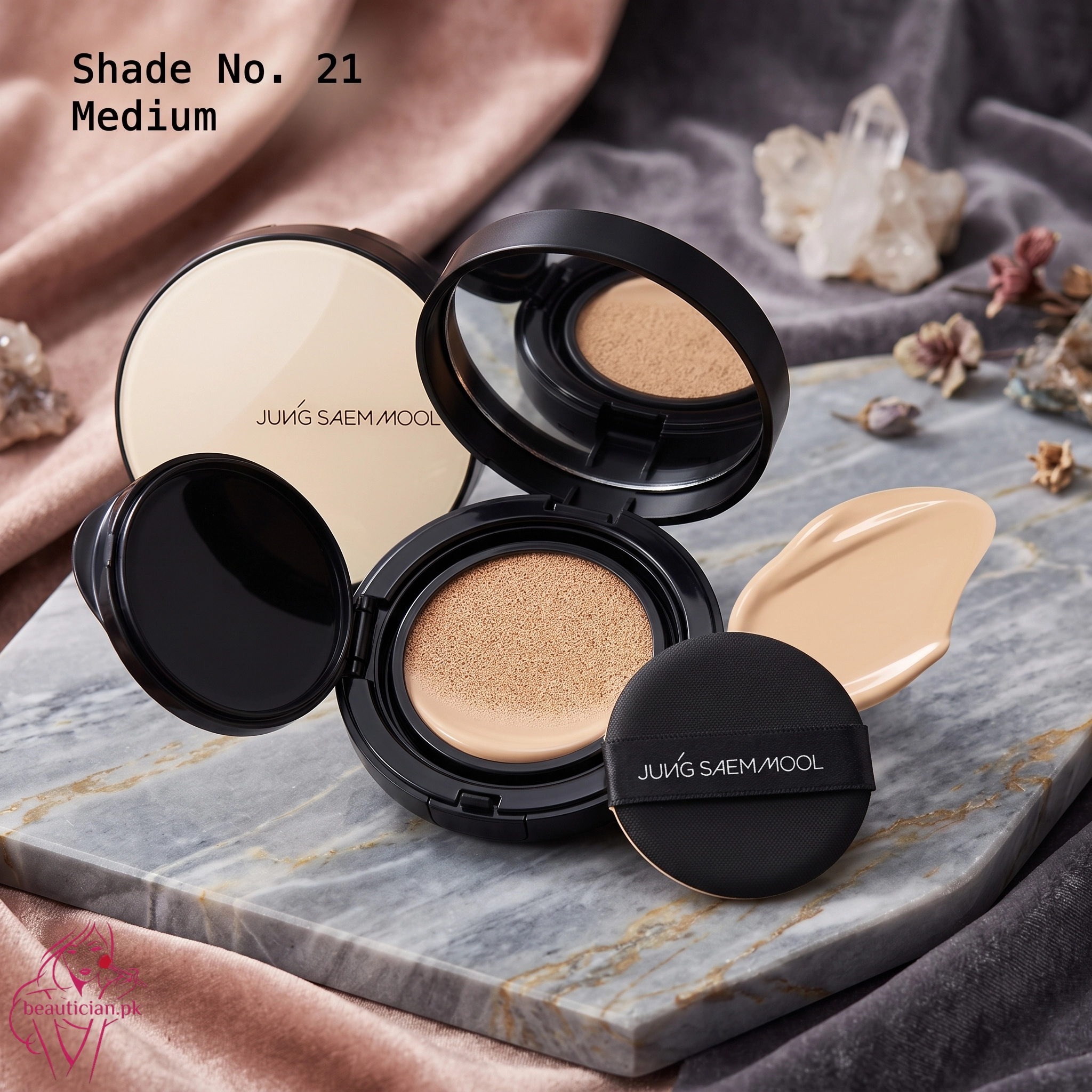 Jung Saemmool Essential Skin Nuder Long Wear Cushion SPF50+ PA++ Shade No.21