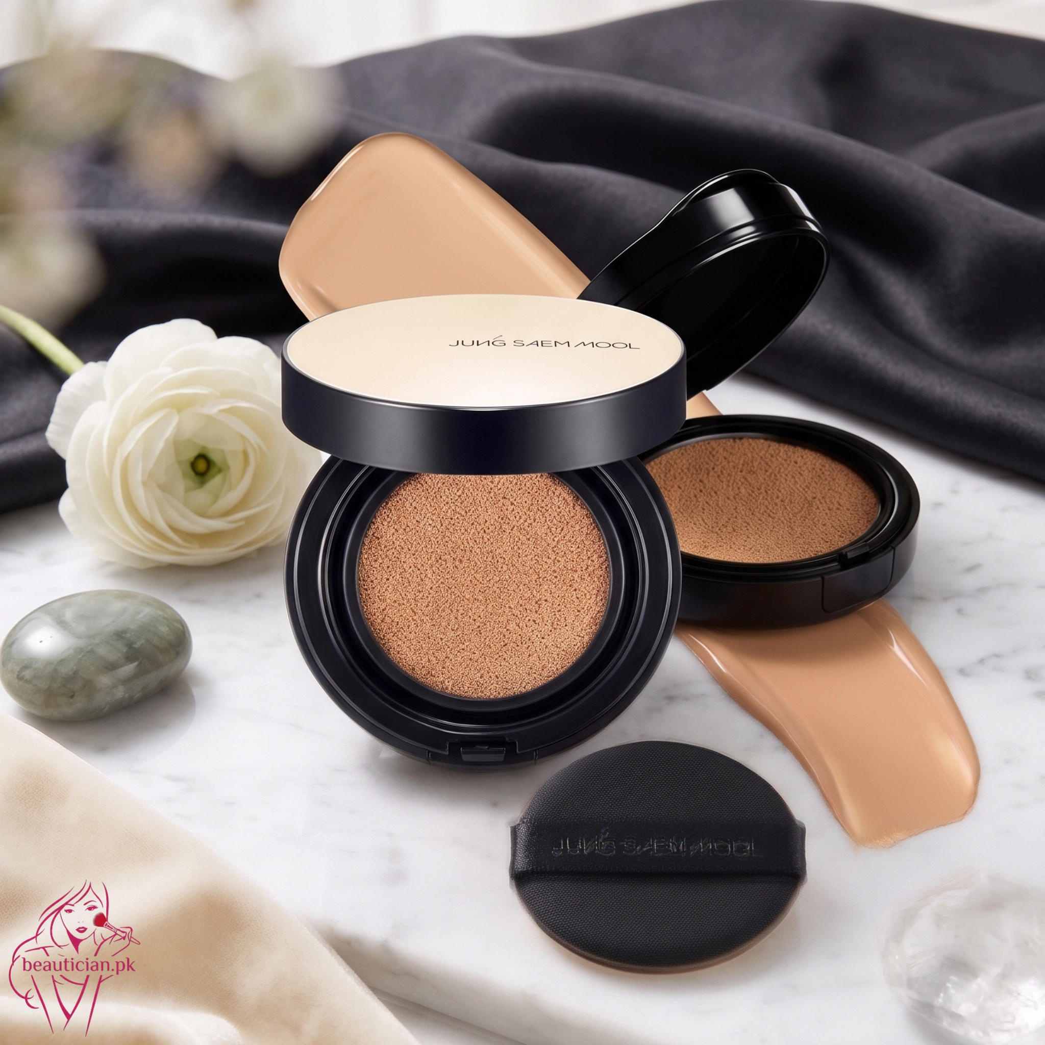 Jung Saemmool Essential Skin Nuder Long Wear Cushion SPF50+ PA++ Shade No.23 Medium-Deep