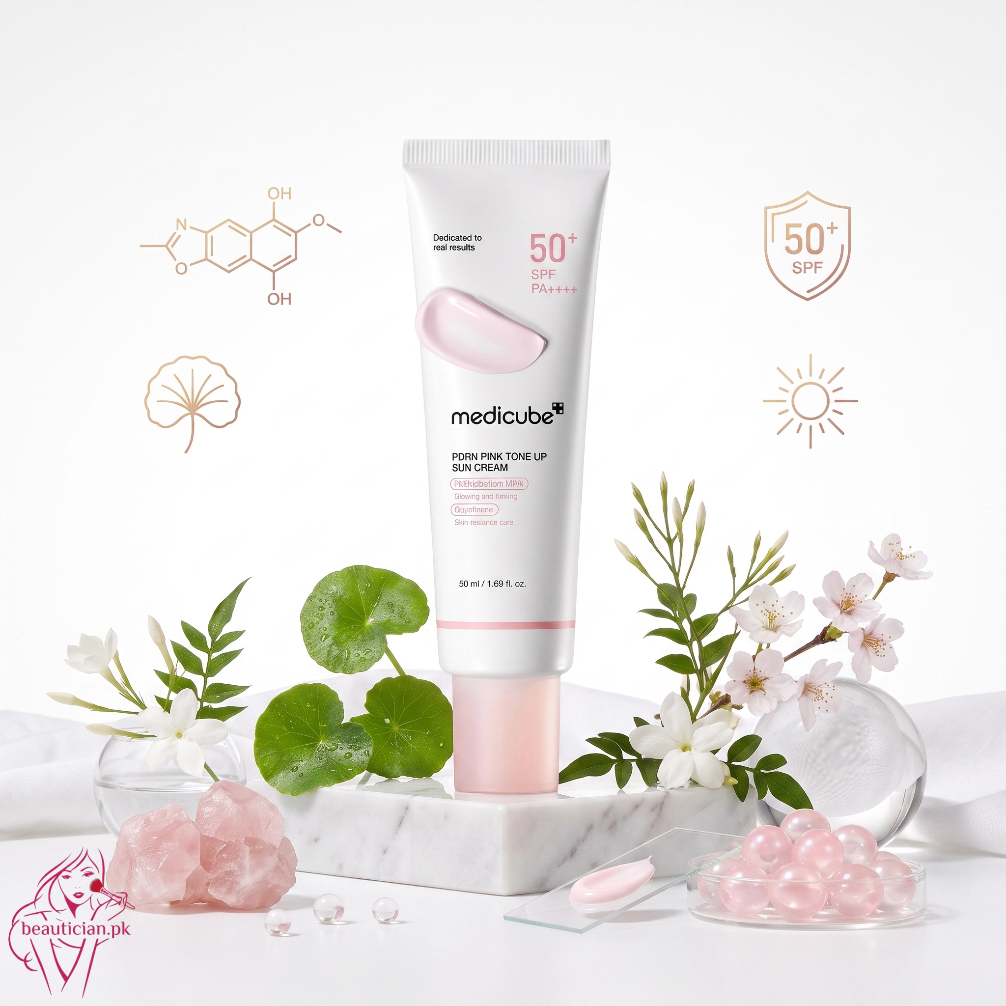 Medicube PDRN Pink Tone Up Sun Cream 50ml SPF 50+