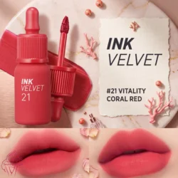 Peripera Ink The Velvet No.21 Vitality Coral Red Lip Tint