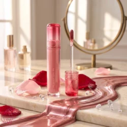 Rom&nd The Juicy Lasting Tint 20 Juju Fig Muted Mauve-Pink Glossy Lip Tint